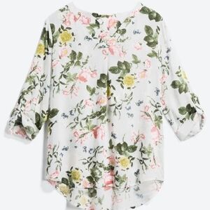 Floral Print Women's Top - Multicolor